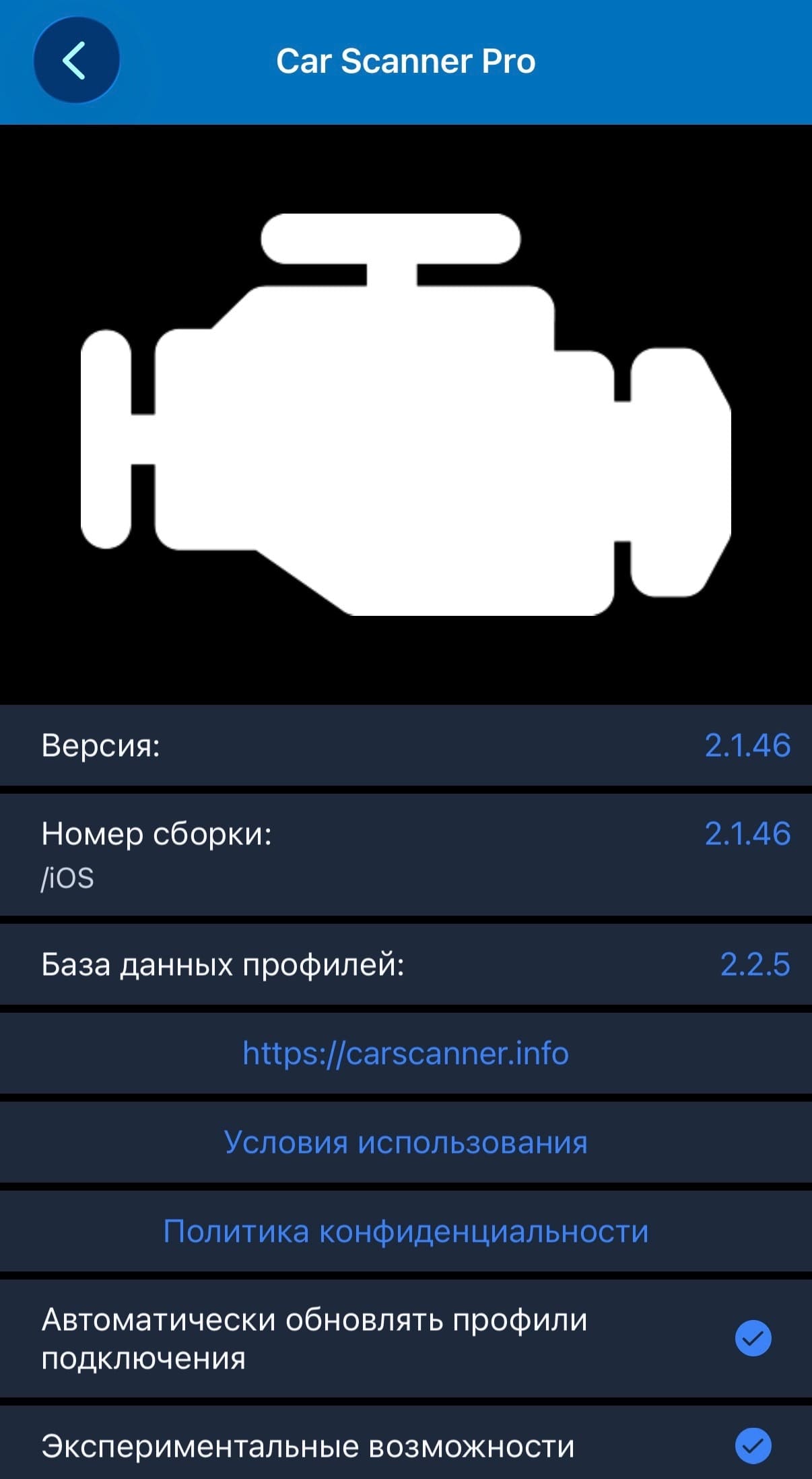 Включить экспериментальные возможности